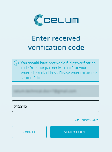 CELUM Cloud Account window for adding new users